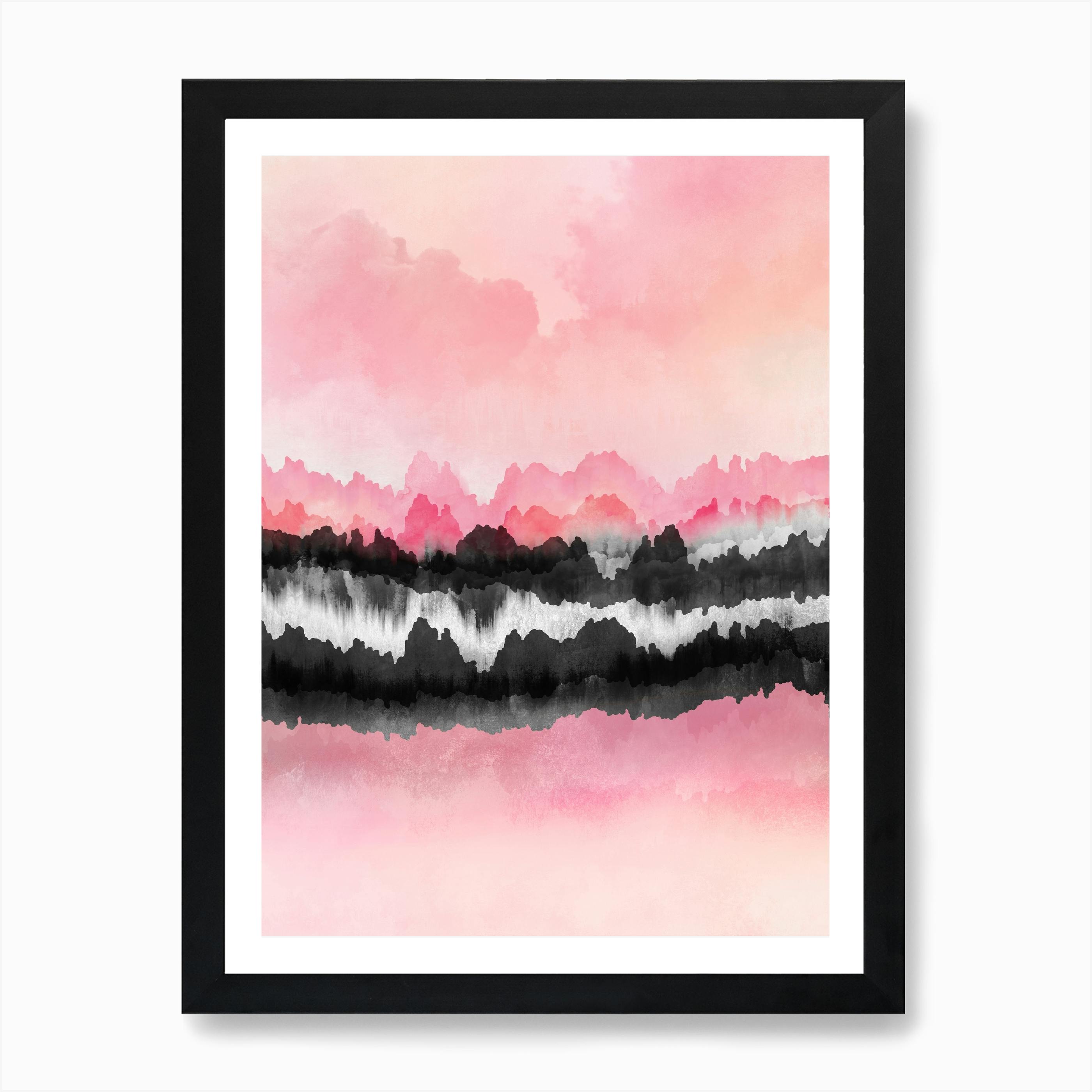 original painting print,art Colorado mountain print Print of pink mountains giclee print,smooth and velvety print,gold frame optional